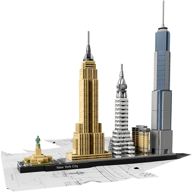 Zestaw architektoniczny San Francisco Nowy Jork Pary Dubaj Panorama miasta Klocki konstrukcyjne Tokio Szanghaj Singapur Klocki konstrukcyjne