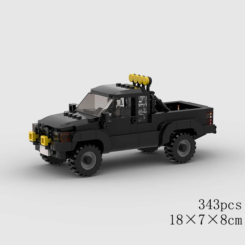 City Truck Vehicle Pickup Heavy Cargo Transport Model Building Blocks Machinery Shop Van Creative Carriage Harvester Car Kid Toy - CADA BRICKS®