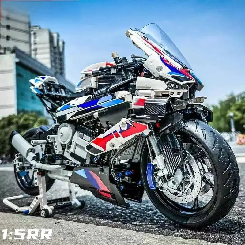 High-end motorcycle building block suit motorcycle model suit adult, luxury motorcycle DIY collection with movable wheels - CADA BRICKS®