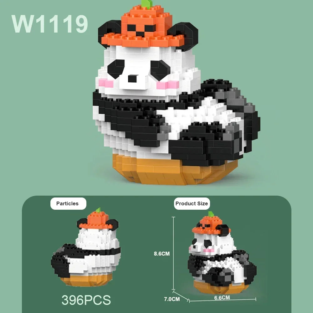 Creative DIY Assemable Animal Cute MINI Chinese Style Animal Panda Building Block Educational Boy Toys For Children Model Bricks - CADA BRICKS®
