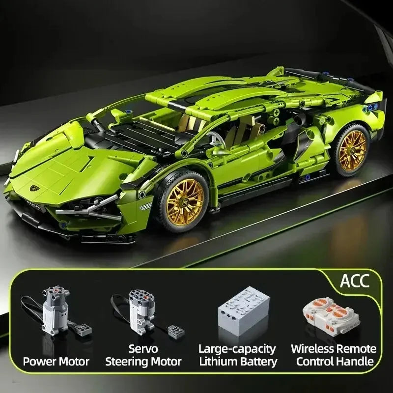 TOYLINX 1280Pcs Technical Building Blocks Racing Car Model Remote Control Electric RC Car Version Optional Construction Toys