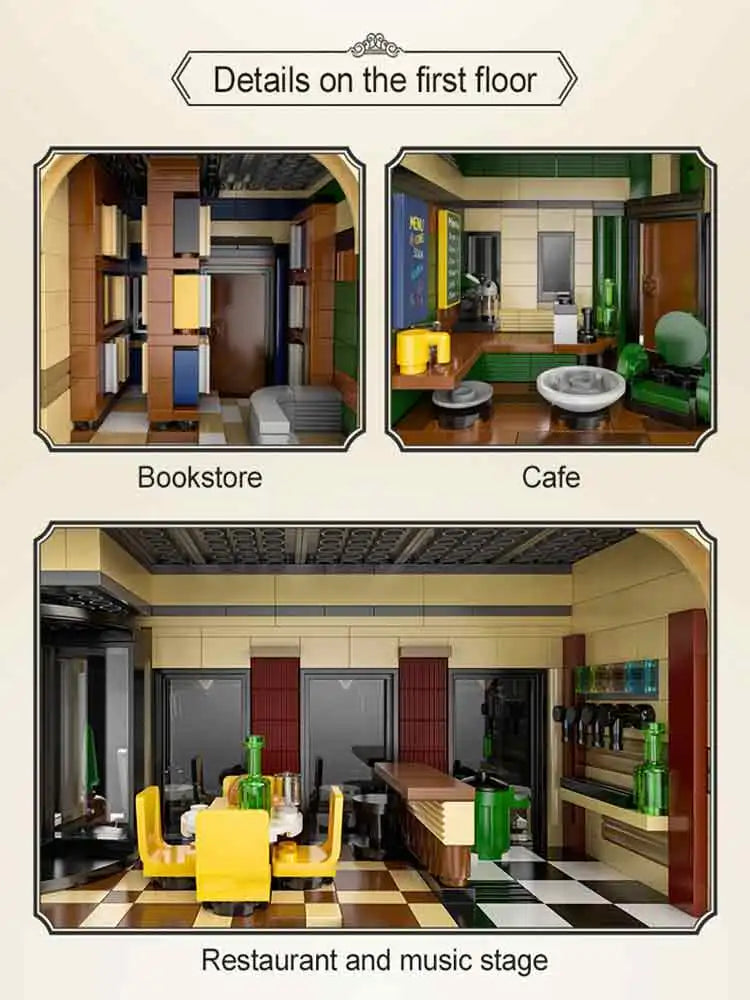 3230Pcs CADA City Paris Restaurant & House Architecture Building Blocks Set French Apartment Figures Bricks Toy for Kids Gift