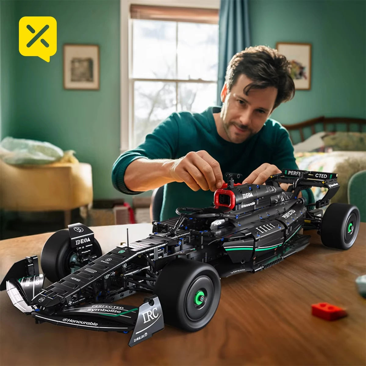 1777PCS Technical Racing 1:8 Classic Performance Building Blocks Supercar Models Kit DIY Toys for Childrens Holiday Gift