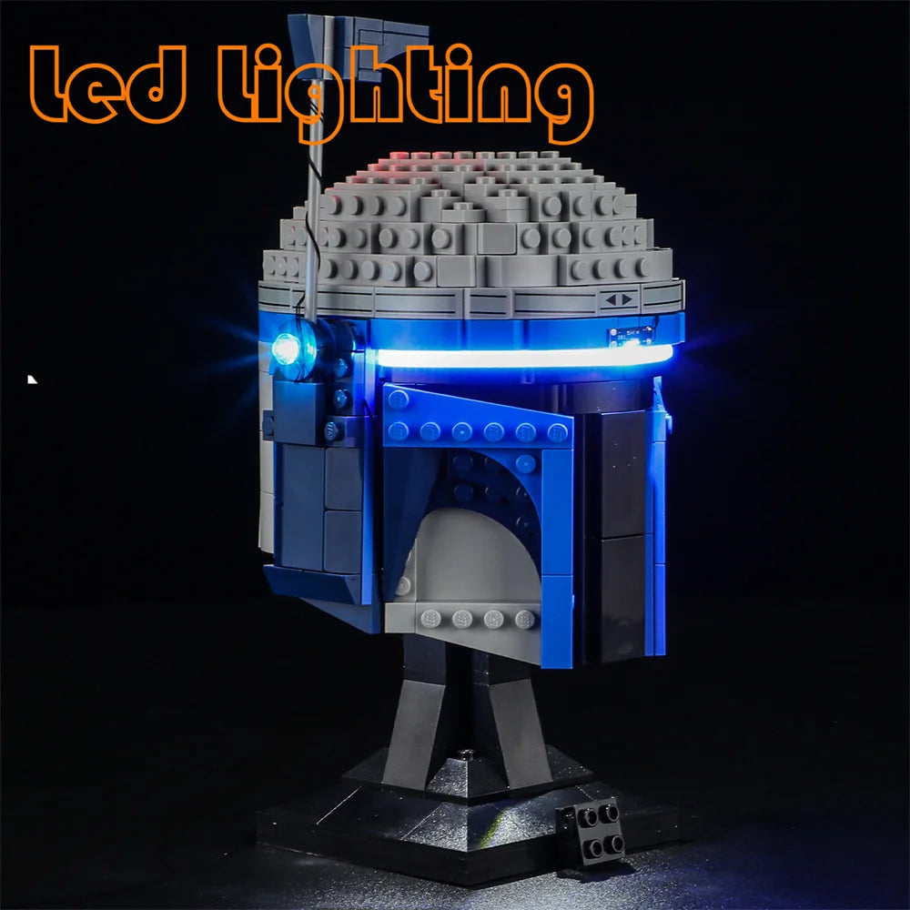 Lighting Set For LEGO Jango Fett Helmet Starings Wars 75408 Movie Not Include Block(Only Light Kit) - CADA BRICKS®