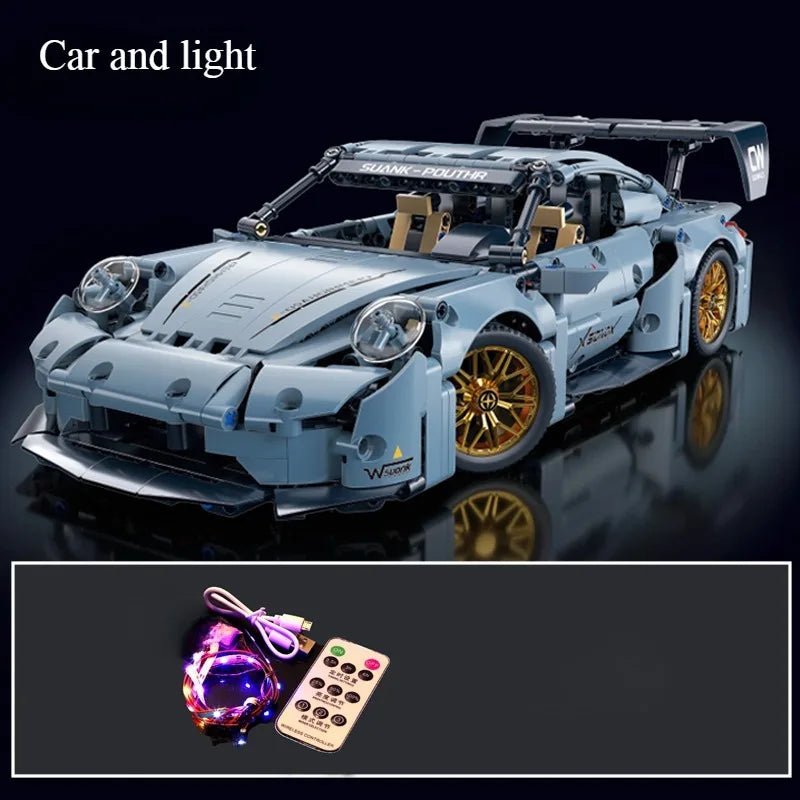 Technical Racing Sport Car Model Building Blocks technic adults 1:14 DIY Supercar Brick Puzzle Toys Kid Adult Gift(1200+granule)