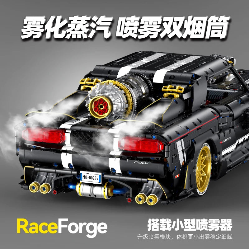 GULY 10637 Dodgedd 1:8 MOC Technical RC Racing Building Blocks Assembling Supercar Bricks Model Toys for Children Christmas Gift - CADA BRICKS®