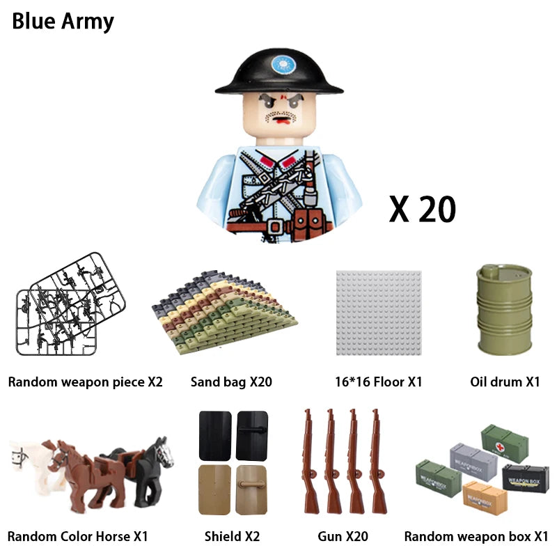 Military Building Blocks, Figures, Action Figures, Toys, Mini Dolls, Soldier Characters, Children's Toys, National Army Phalanx - CADA BRICKS®