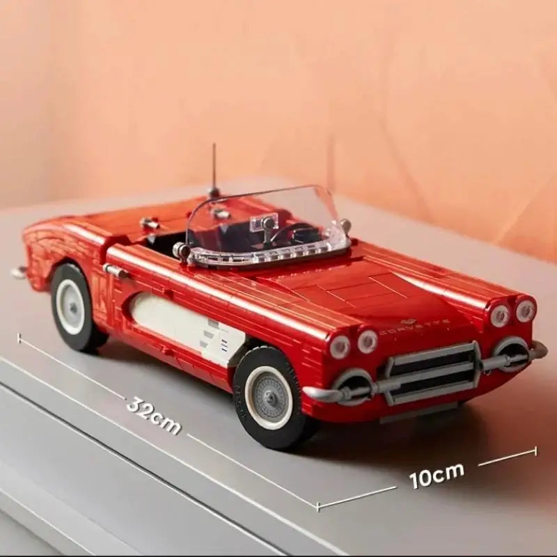 2023 NEW 10321 Retro Sport Car Chevroleted Corvetted Technical Building Blocks Bricks Assemble Vehicle Toys Boyfriend Gift