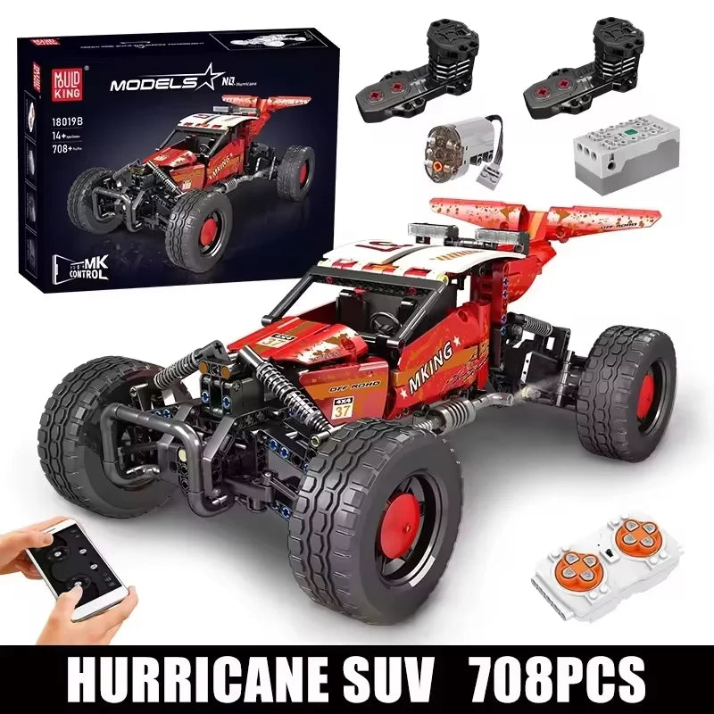 Mould King 18019B Technical Car Building Block The Motorized Hurricane Off-road Vehicle Car Model Toys Kids Christmas Gifts