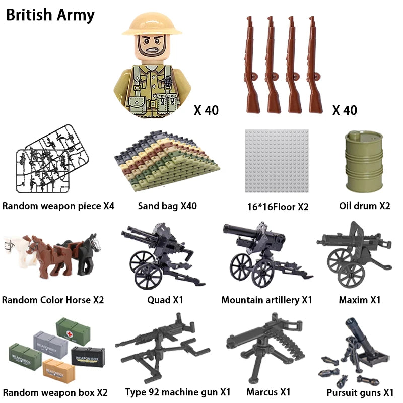 Military Building Blocks, Figures, Action Figures, Toys, Mini Dolls, Soldier Characters, Children's Toys, National Army Phalanx - CADA BRICKS®