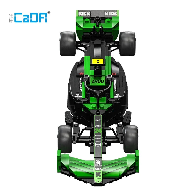 CADA KICK Sauber Team C44 Formula-1 F1 Technical Racing Car Number 24 Sports Car Building Blocks Car Bricks Toys Holiday Gifts