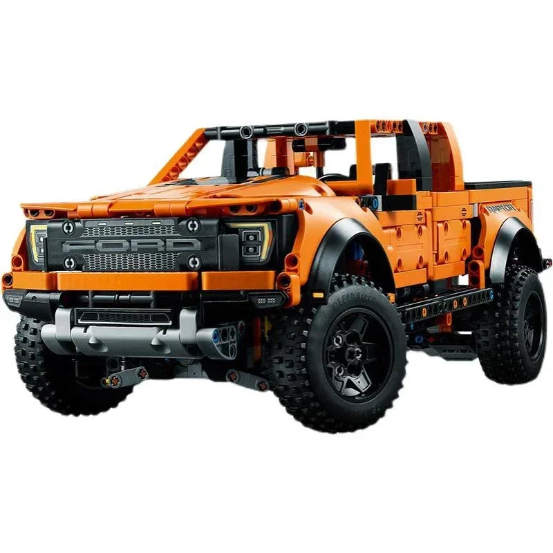 Kreatywny samochód sportowy Ford Raptors F-150 MOC 1379 sztuk techniczny samochód wyścigowy klocki modelarstwo zestaw do samodzielnego montażu prezent dla dorosłych