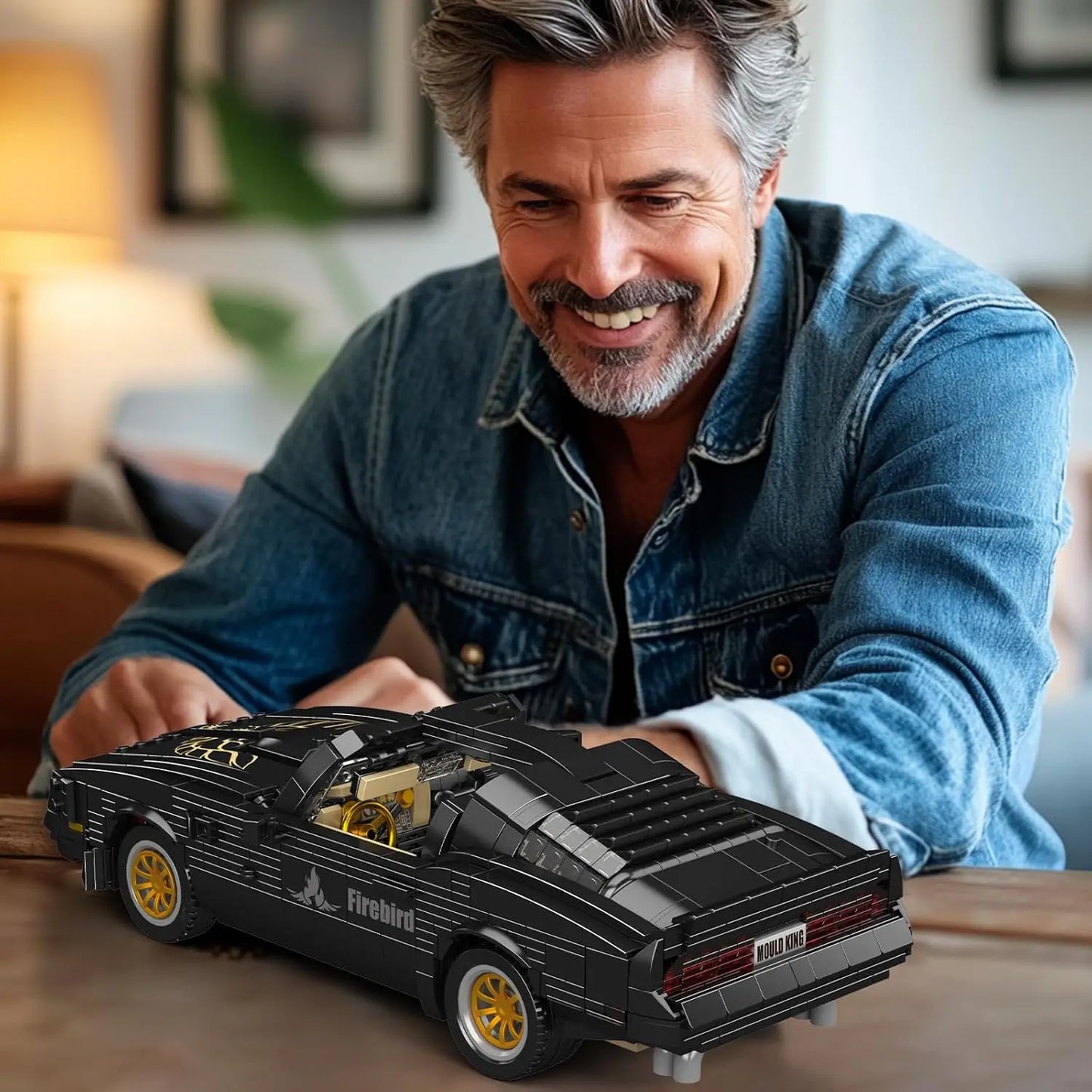 MOULD KING 10029 MOC Creative Ideal Firebird Retro American Sports Car Building Blocks Famous Car Collection Gift Toy
