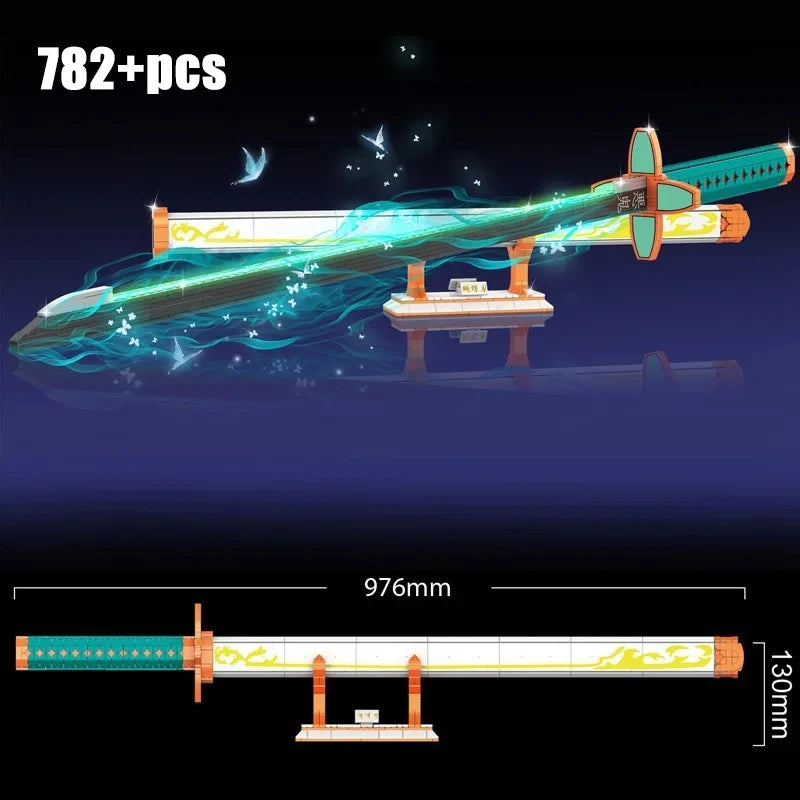 Samurai Sword Building Blocks Ninja Blade Katana Japanese Anime Butterfly Nichirin Knife Bricks MOC Children Toys for Adult Gift - CADA BRICKS®