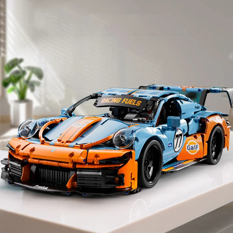 Nowe klasyczne samochody wyścigowe RSR Super Racing Modele samochodów sportowych Klocki Zestawy pojazdów Klocki techniczne Zabawki dla dzieci Prezenty dla dorosłych