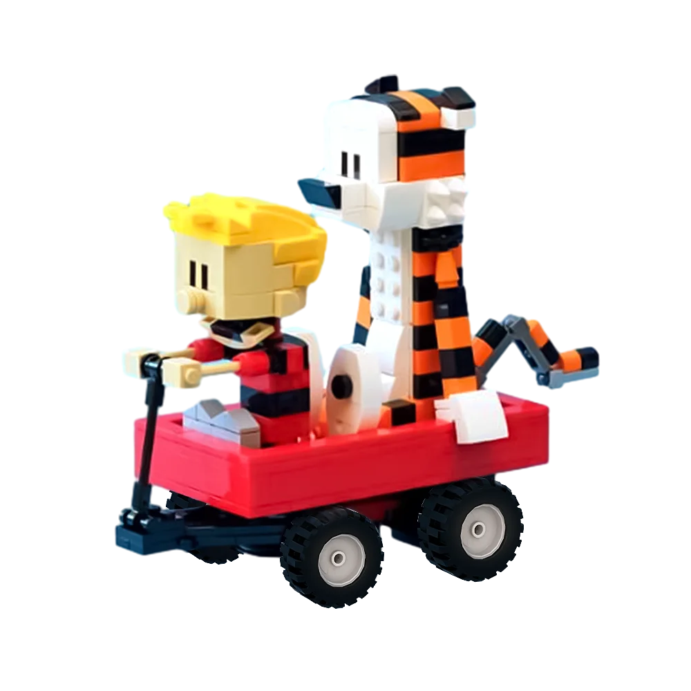 Moc Calvined and Hobbes Building Blocks Classic Comic Book Figure DIY Model Bricks Children Educational Toys Collect gifts - CADA BRICKS®