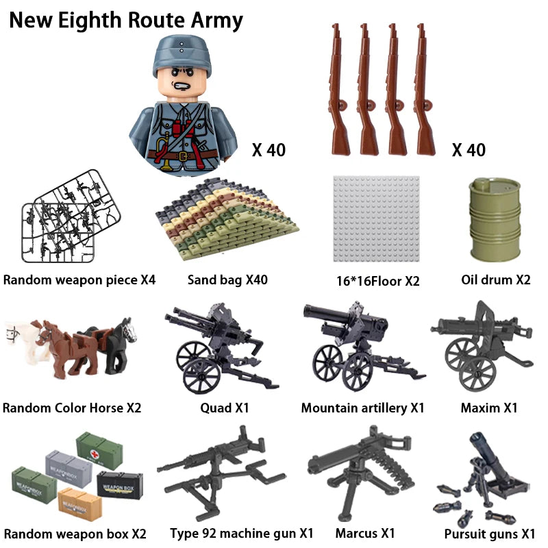 Military Building Blocks, Figures, Action Figures, Toys, Mini Dolls, Soldier Characters, Children's Toys, National Army Phalanx - CADA BRICKS®