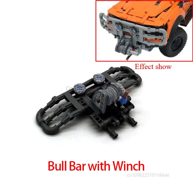 MOC 42126 F-150 Raptor Car Trailer Technical Hitch Crane Platform Hardtop Bumper Roofrack Building Blocks DIY Bricks Toy Gifts - CADA BRICKS®