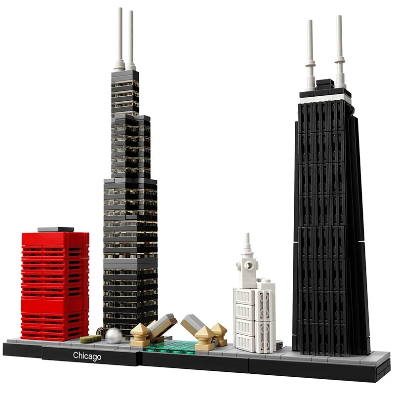Zestaw architektoniczny San Francisco Nowy Jork Pary Dubaj Panorama miasta Klocki konstrukcyjne Tokio Szanghaj Singapur Klocki konstrukcyjne