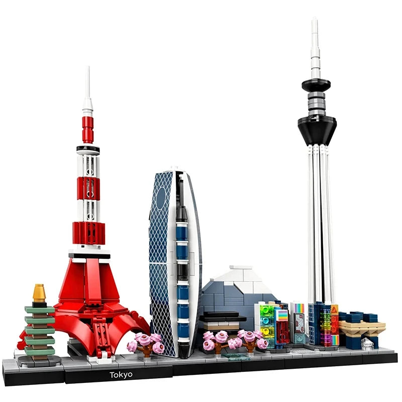 Zestaw architektoniczny San Francisco Nowy Jork Pary Dubaj Panorama miasta Klocki konstrukcyjne Tokio Szanghaj Singapur Klocki konstrukcyjne