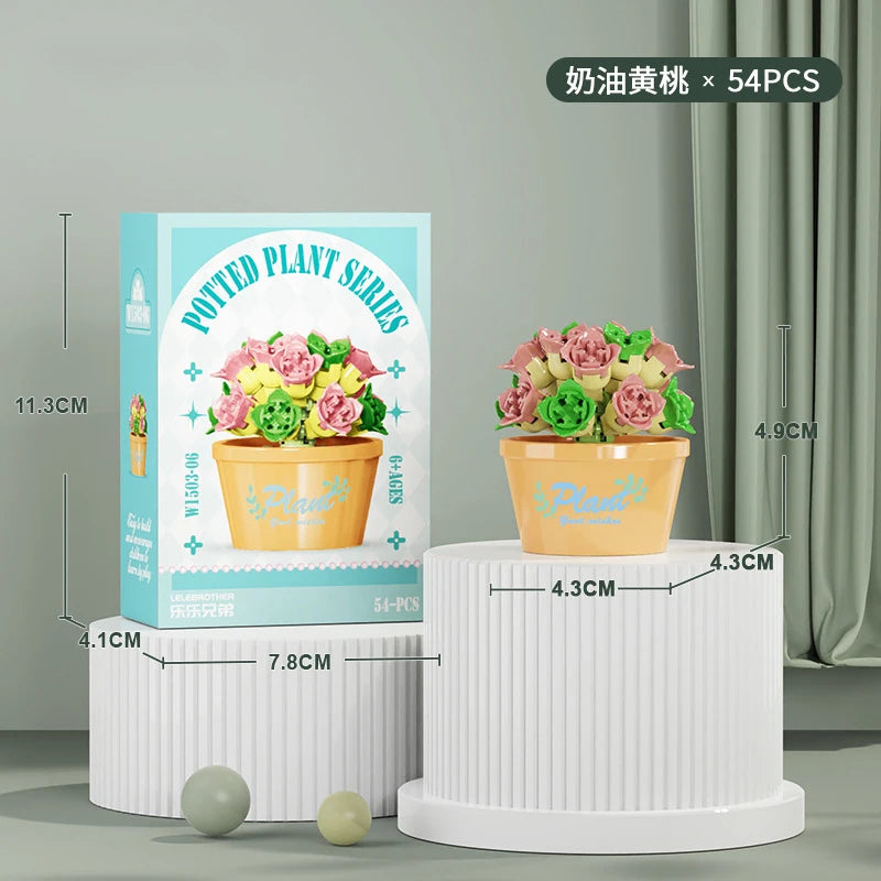 Bouquet Flower Mini Diy Building Block Toys for Children Bricks Blocks for Adults Constructor Micro Bricks Construction Set Gift - CADA BRICKS®