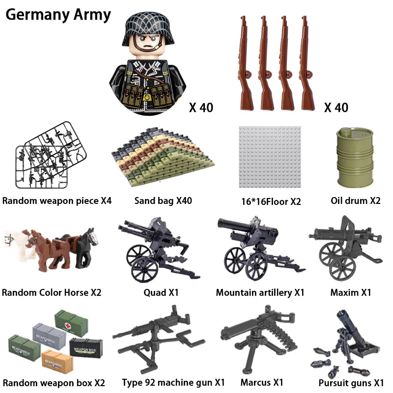 Military Building Blocks, Figures, Action Figures, Toys, Mini Dolls, Soldier Characters, Children's Toys, National Army Phalanx - CADA BRICKS®