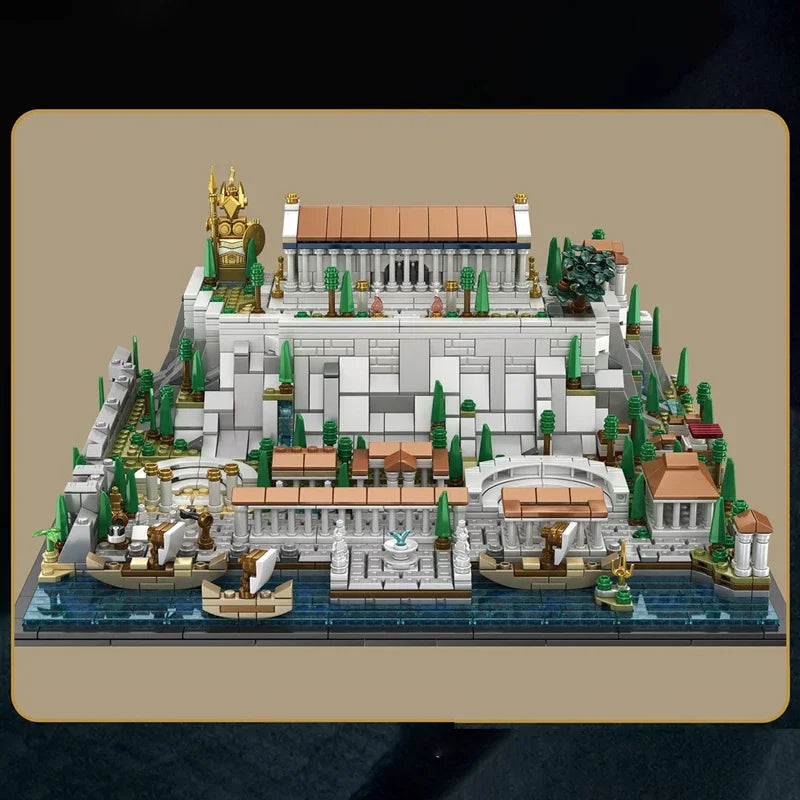 Creative Expert MOC 66034 Retro Temple Greece Acropolls in Athens Castle of Athens Model 1988PCS Building Blocks Brick Toys