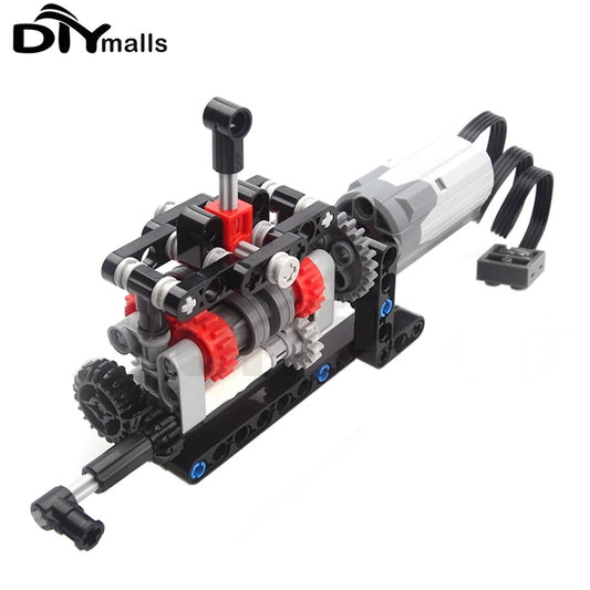 MOC High-tech 4 Speed Gearbox Model Building Block 8883 M Motor Power Functions Building Blocks 8881 AA Battery Case Toys Gift