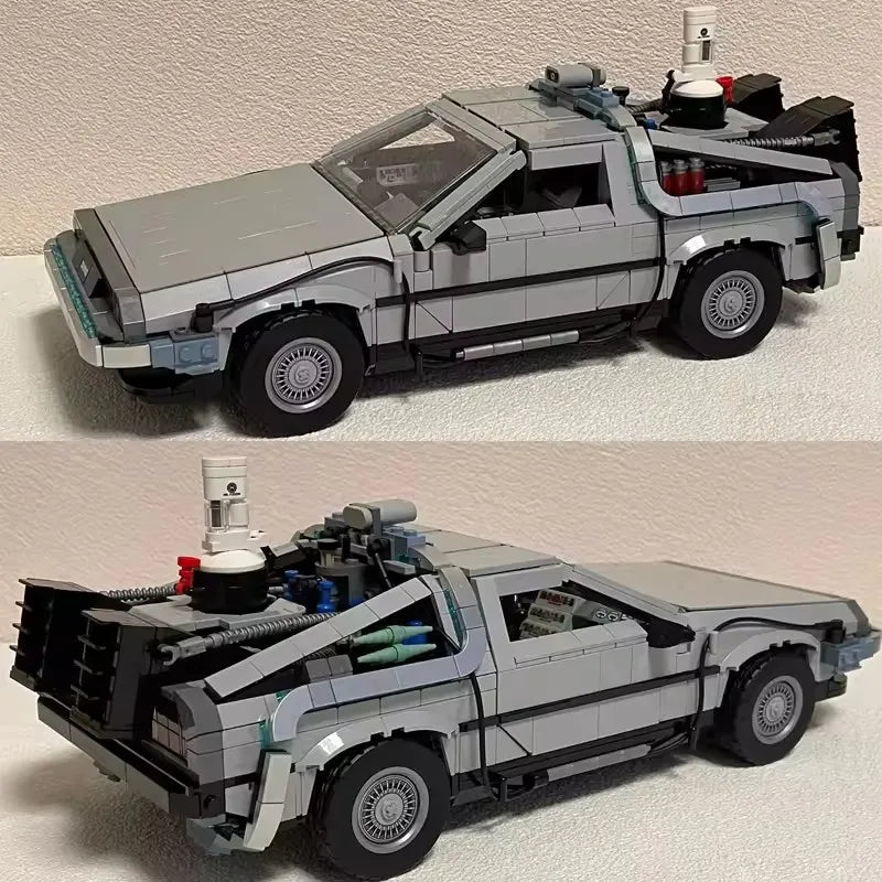 Back to the Future Time Machine DeLorean Model Building Blocks Children's Assembly Toy Boy's Gift - CADA BRICKS®