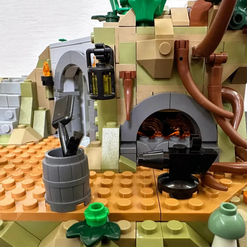 6167 szt. Zestaw klocków budowlanych Vally Castle MOC Small Particle Street Series Bricks Model Toys Display Collection Holiday Gifts