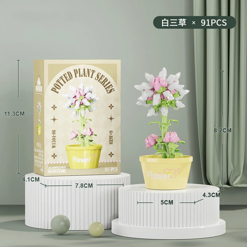 Bouquet Flower Mini Diy Building Block Toys for Children Bricks Blocks for Adults Constructor Micro Bricks Construction Set Gift - CADA BRICKS®