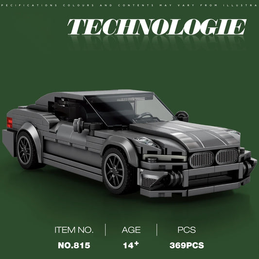 Sports Car Building Blocks Set for Adults, Racing Car Collectible Display Model Toy Kit, Creative Gift for Kid Boy Girl, 369 Pcs - CADA BRICKS®