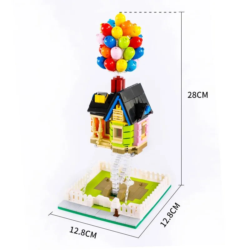New Film Up City Expert Float Balloon Flying House Figure Building Blocks Bricks Street Scene Villa Model Assembly Toy Kid Gift
