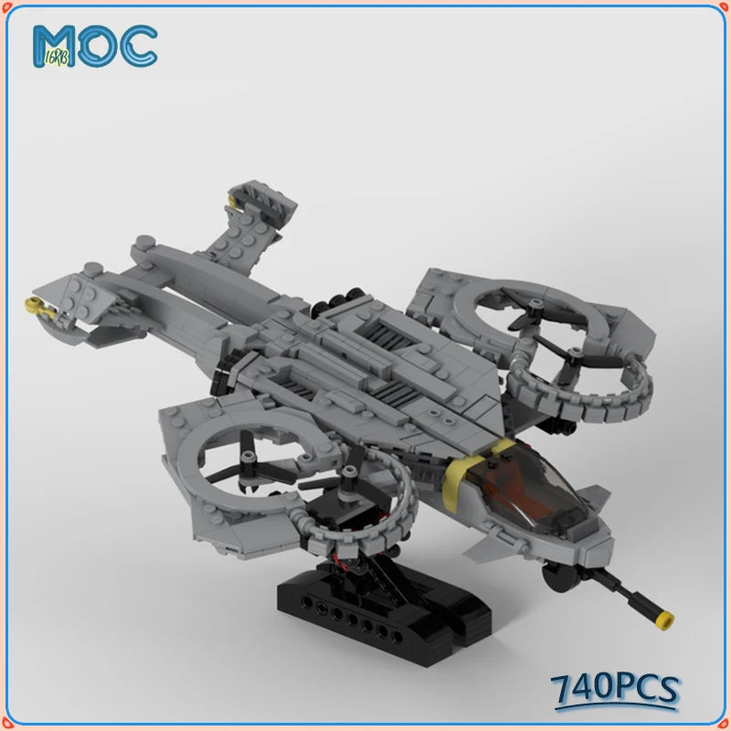 MOC Building Blocks Movie Series Seawasp Plane Fighter Morden Warplane Sets DIY Assemble Bricks Educational Toys Gifts 740PCS