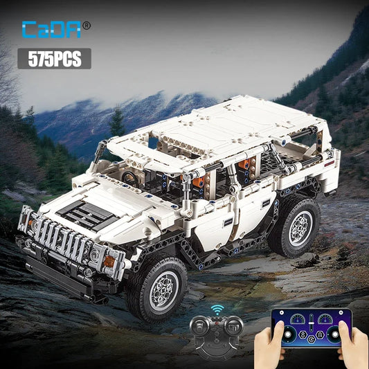 Cada 575Pcs Warrior H2 Remote Control Car Building Blocks City Racing Car AWD SUV RC Bricks Gifts Toys for Children - CADA BRICKS®