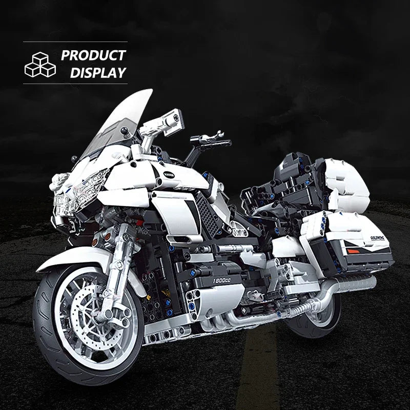 Motocykl turystyczny Gold Wing, model techniczny, klocki MOC, samochód wyścigowy, motocykl, klocki, zabawki, prezenty dla dzieci 8110