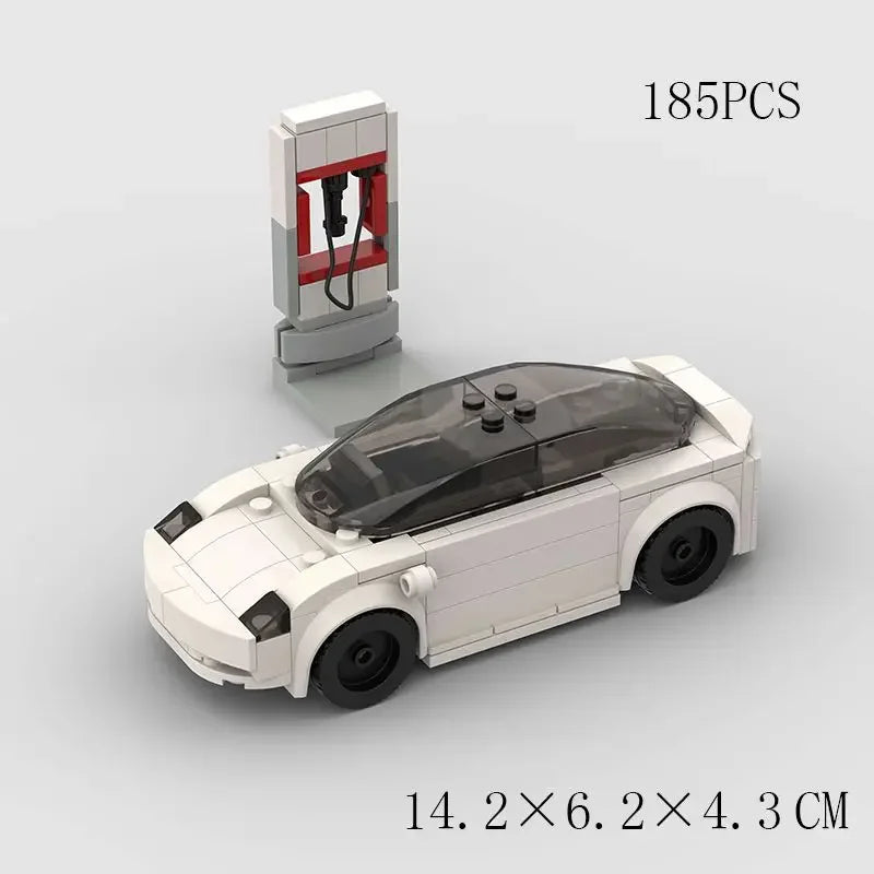Electric Vehicle Model Car Bricks Expert Technical MOC Teslaed Model3 X S and Cybertruck Building Block Toys Best Birthday Gifts - CADA BRICKS®