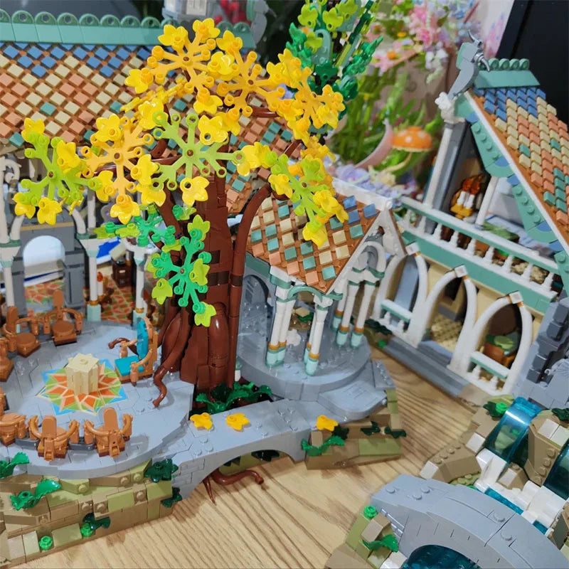 6167 szt. Zestaw klocków budowlanych Vally Castle MOC Small Particle Street Series Bricks Model Toys Display Collection Holiday Gifts