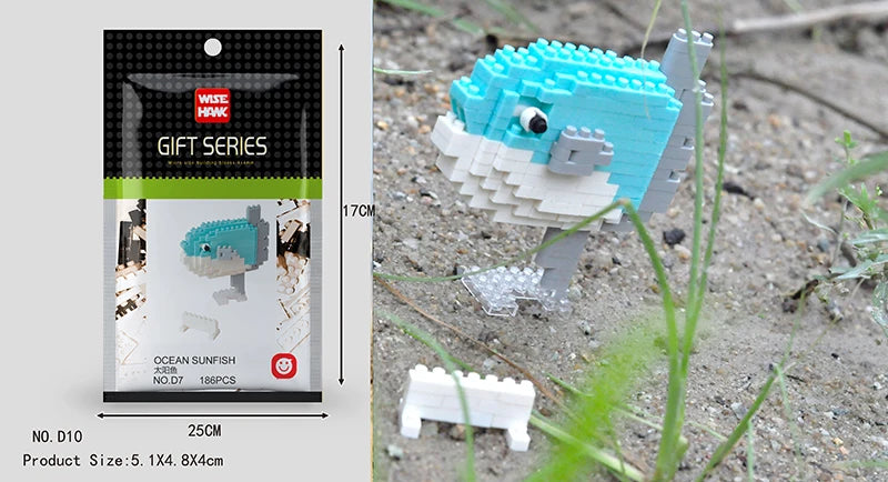 Mini Building Blocks 3D Animal Diamond Model Micro Bricks Dog Cat Bird Moose Wolf Panda Macaw Toys For Children Birthday Gifts - CADA BRICKS®