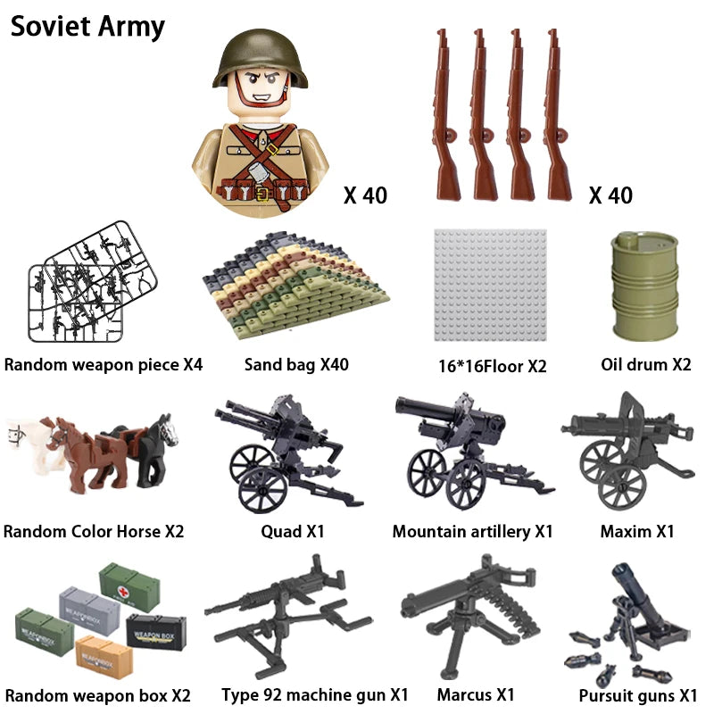 Military Building Blocks, Figures, Action Figures, Toys, Mini Dolls, Soldier Characters, Children's Toys, National Army Phalanx - CADA BRICKS®