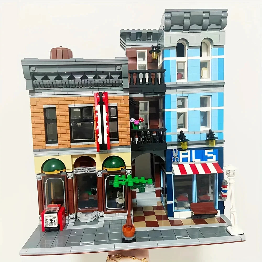Creatoring Expert Brick Bank Detective's Assembly Square Model MOC Street View Building Blocks Toys 10255 10251 10211 10185 - CADA BRICKS®