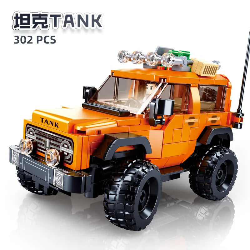 302 SZTUK Sluban Urban Tank Modelbricks pojazd terenowy Figurki Klocki Zabawki Edukacyjne dla Dzieci