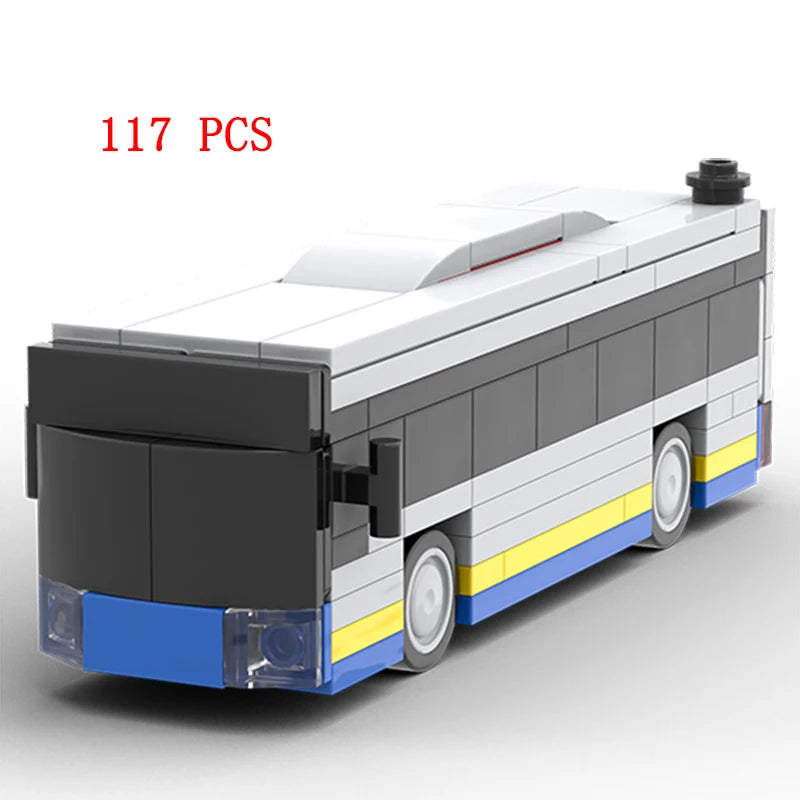 Bus City UK London Building Blocks School Vehicle Friends Wedding Car Traffic Bricks Double Station Girls Gifts Technique Toys - CADA BRICKS®