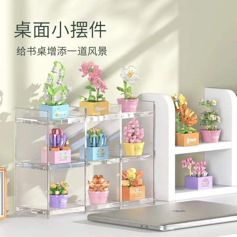 Bouquet Flower Mini Diy Building Block Toys for Children Bricks Blocks for Adults Constructor Micro Bricks Construction Set Gift - CADA BRICKS®