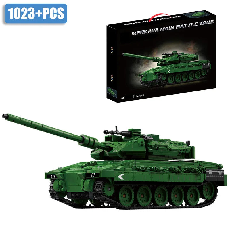 Military WW2 MOC Leopard 2A7 Army Main Battle Tank Soldiers Building Blocks Bricks M1 T90M Tank Set For Children Boys Gifts - CADA BRICKS®