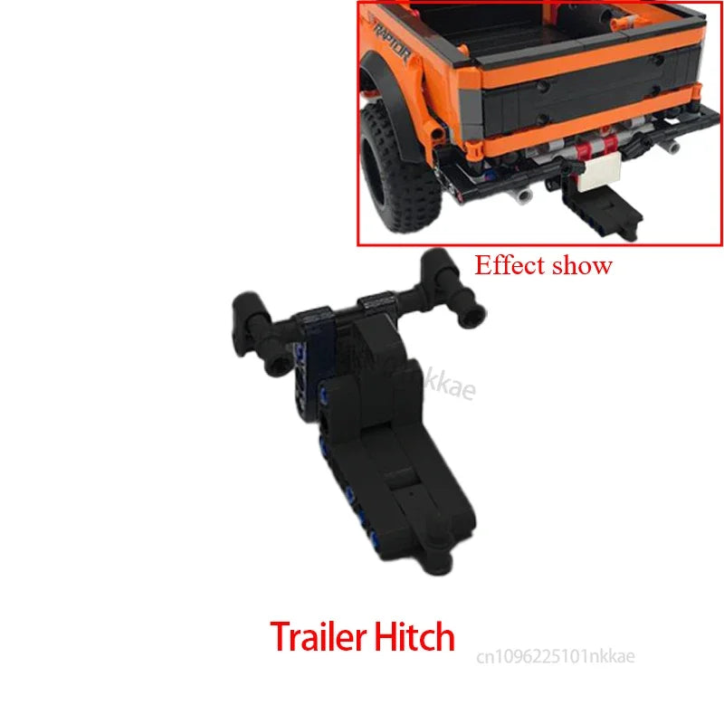 MOC 42126 F-150 Raptor Car Trailer Technical Hitch Crane Platform Hardtop Bumper Roofrack Building Blocks DIY Bricks Toy Gifts - CADA BRICKS®