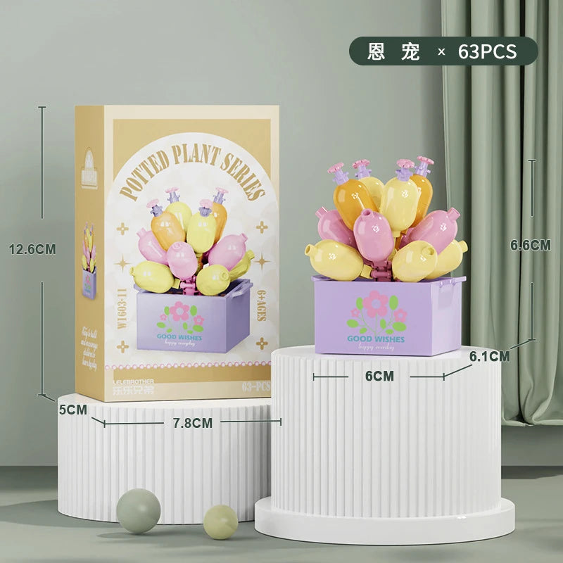 Bouquet Flower Mini Diy Building Block Toys for Children Bricks Blocks for Adults Constructor Micro Bricks Construction Set Gift - CADA BRICKS®