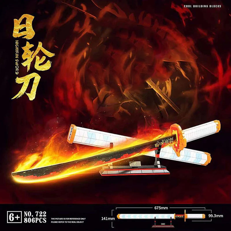 Samurai Sword Building Blocks Ninja Blade Katana Japanese Anime Butterfly Nichirin Knife Bricks MOC Children Toys for Adult Gift - CADA BRICKS®