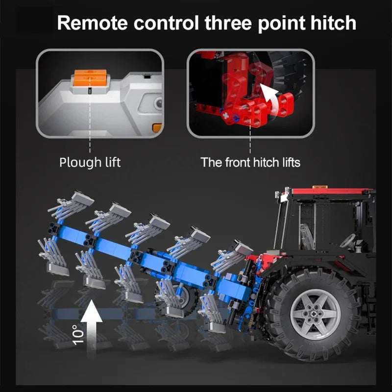 Cada 1:17 514c 1675pcs City Remote Control Multifunctional Agricultural Vehicle Building Block RC Truck Bricks Toys Boys Gifts