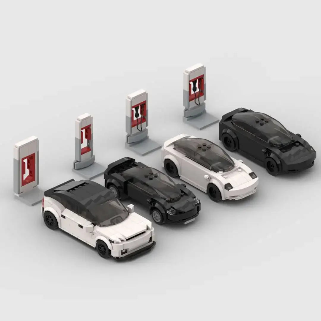 Electric Vehicle Model Car Bricks Expert Technical MOC Teslaed Model3 X S and Cybertruck Building Block Toys Best Birthday Gifts - CADA BRICKS®